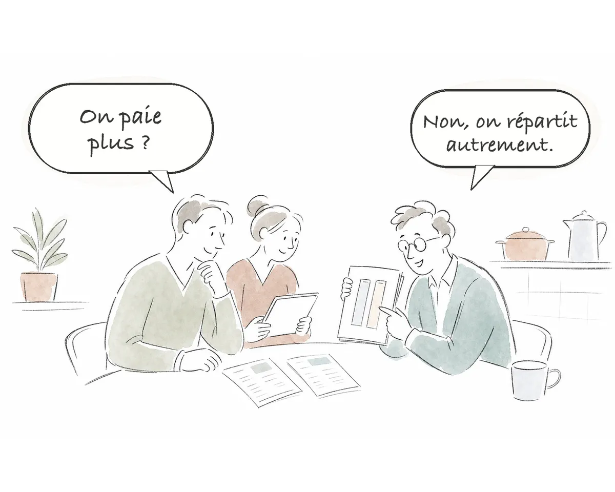 Le taux individualisé change la répartition du prélèvement, pas l'impôt total du foyer.